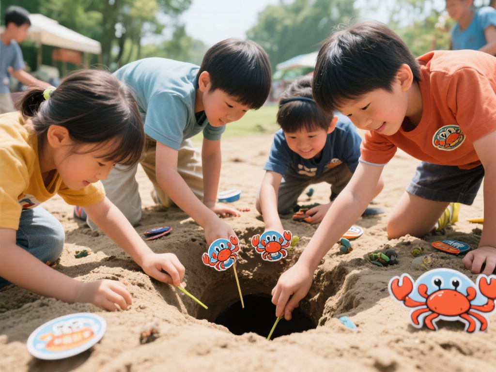 体育游戏螃蟹爱钻洞 (体育游戏新玩法:螃蟹爱钻洞挑战赛火热开启!) 规则非常简单:参与者分成小组,每组需要完成指定的“