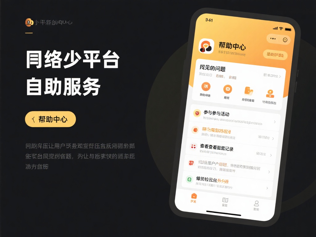 此外，平台还提供了自助服务功能，用户可以在帮助中心